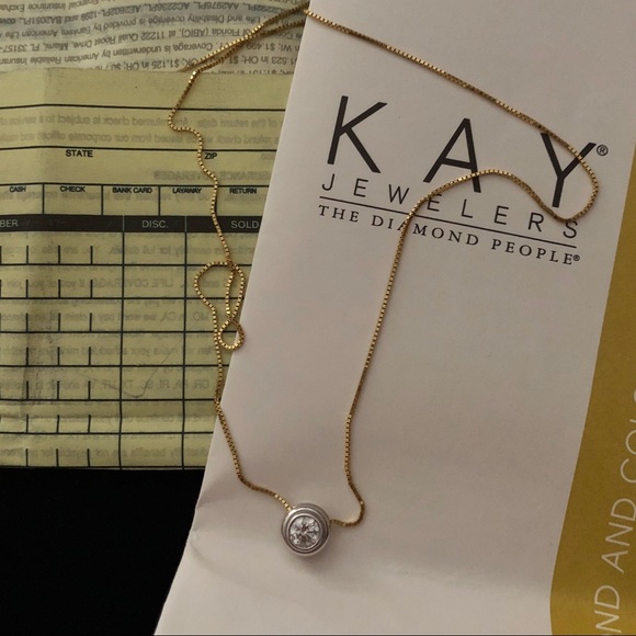 Diamond Cushion Cut Solitaire Necklace in 14k Gold - Picture 8 of 8